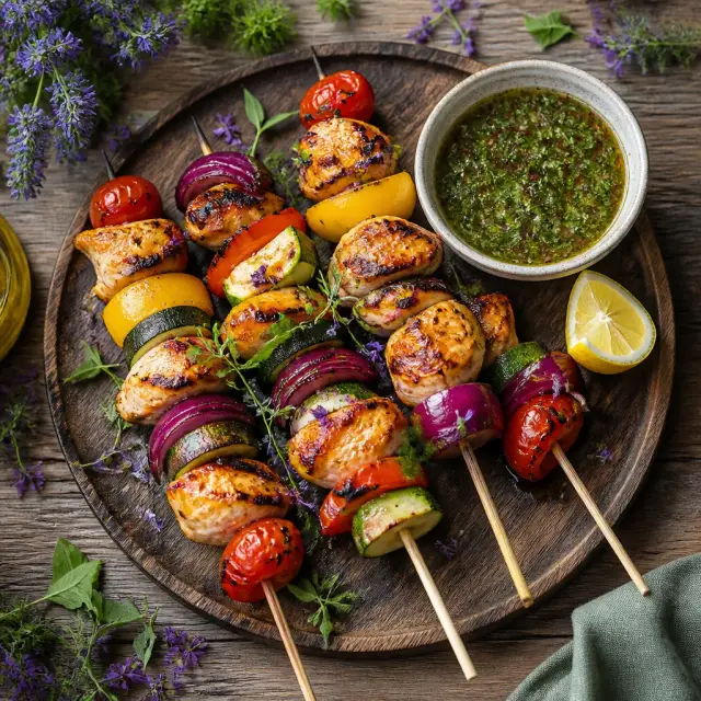 Arcadian Starlight Skewers with Dipping Sauce