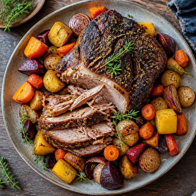 General's Galactic Roast with Root Vegetable Medley