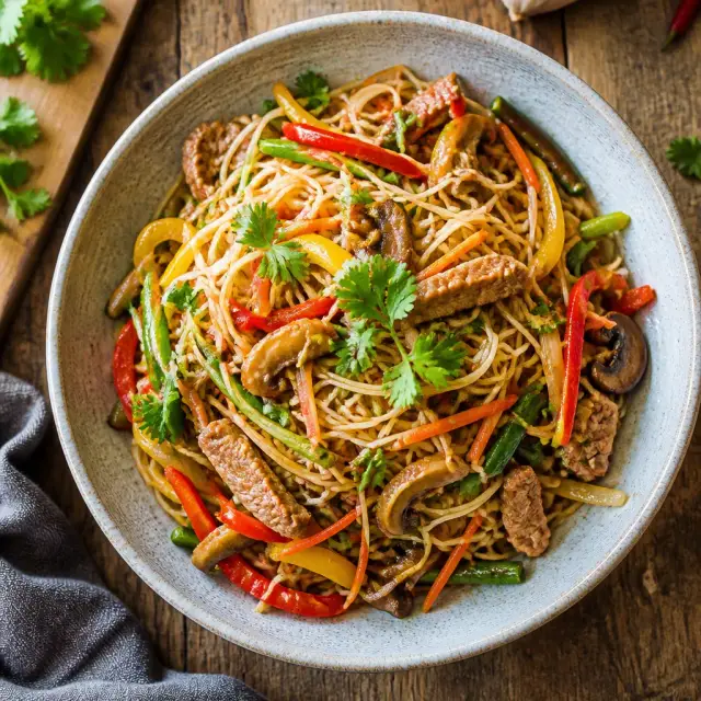 Noodle Market Stir-Fry with 'Hair's Breadth' Noodles