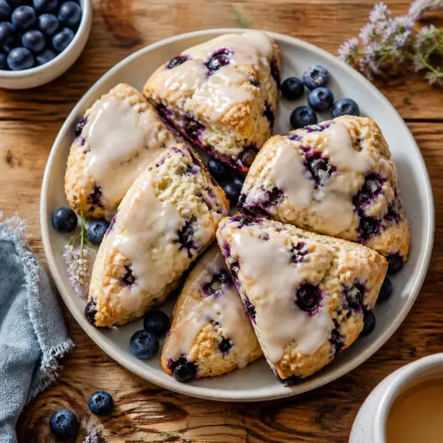 Summit Blueberry Scones with Glacial Glaze
