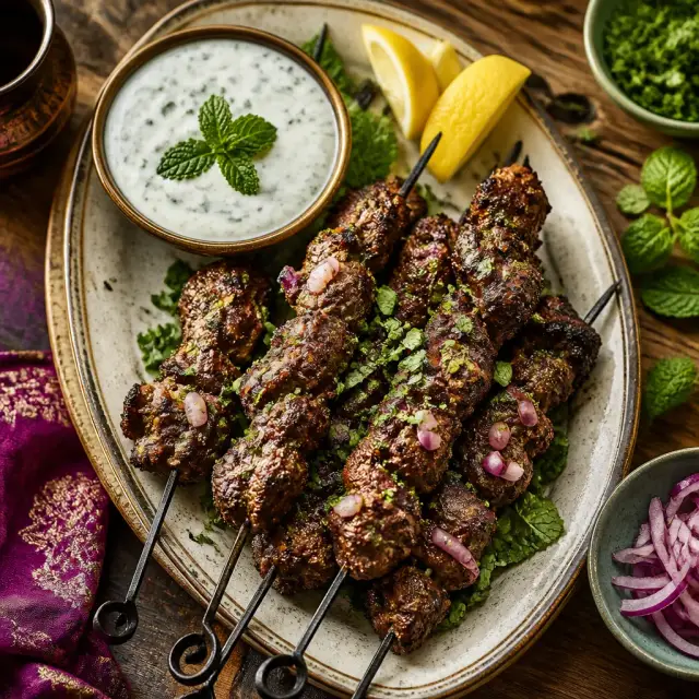 Agrabah Marketplace Lamb Skewers with Minted Yogurt