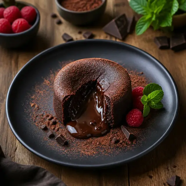 The Orb's Dark Descent Chocolate Lava Cakes