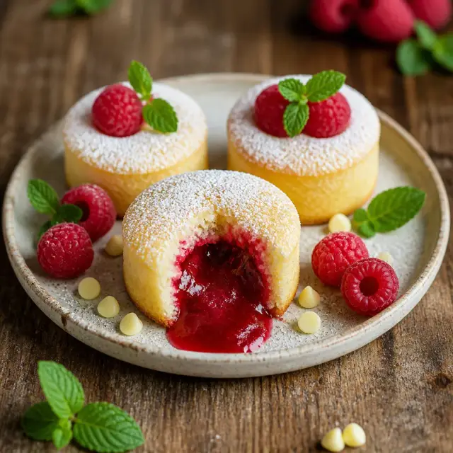 Sus-pect Raspberry & White Chocolate Lava Cakes