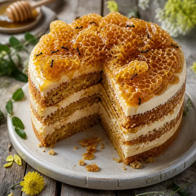 Ant Hill Honeycomb Crunch Cake