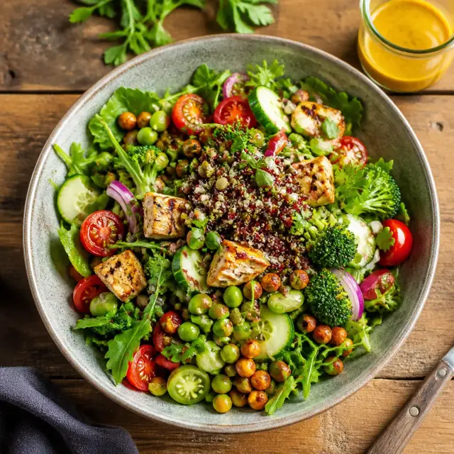 Warrior's Grub Salad with Nutrient Nectar Vinaigrette