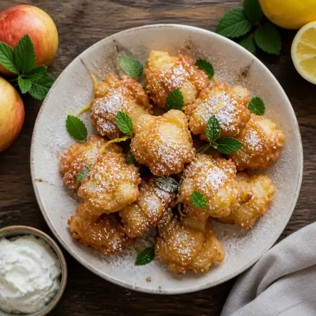 Leonardo's Apple and Ricotta Fritters