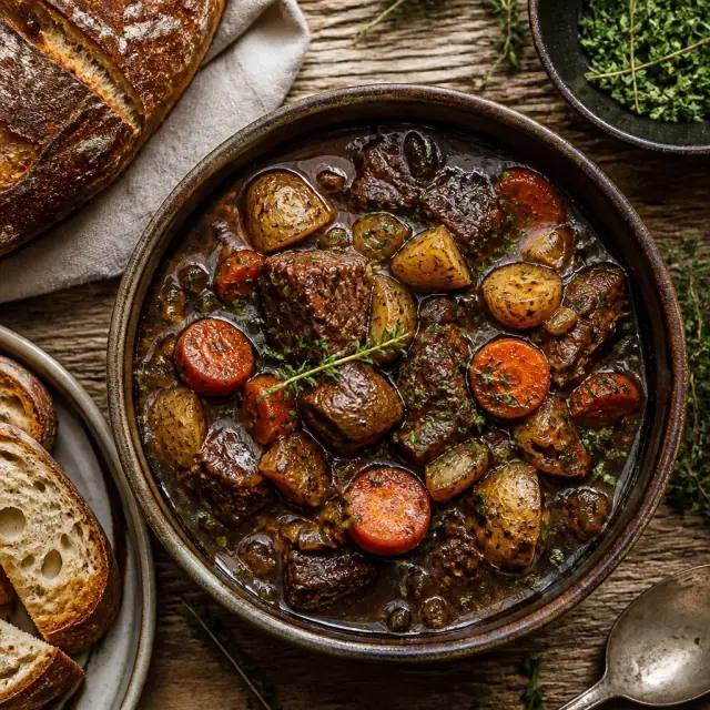 Trench Grub Stew with Sourdough Trenches
