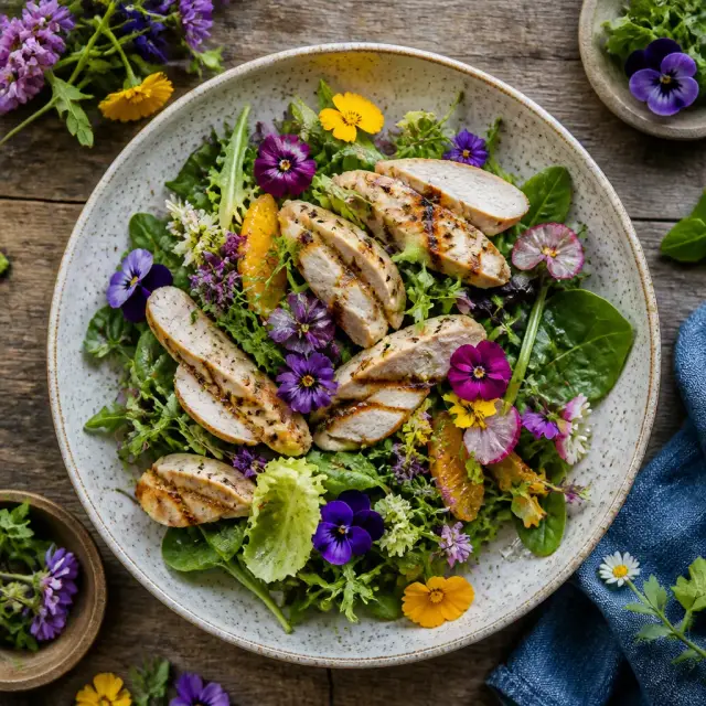 Meadow Flower & Grilled Chicken Salad