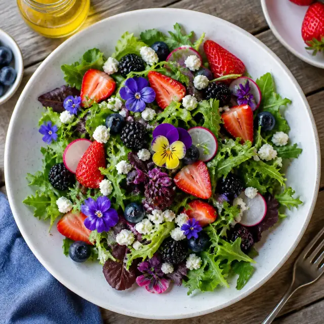 Urban Garden Nectar Salad with Zesty Lemon-Honey Dressing
