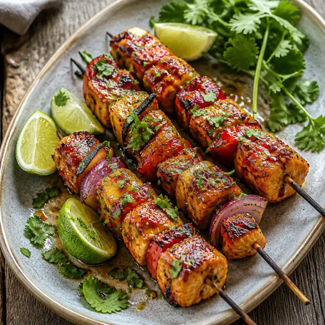 Fiery Fish Skewers with Dragon's Breath Glaze