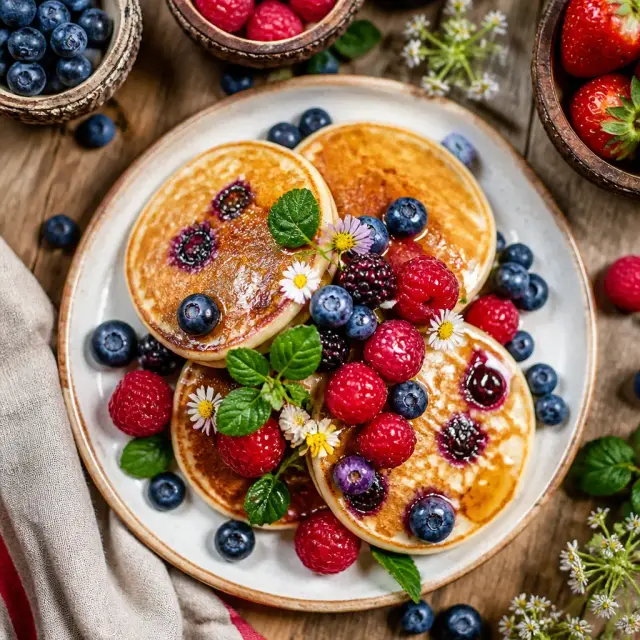 Koda's Berry Patch Pancakes: Fluffy Forest Forage Flapjacks