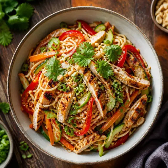 Reznov's "Numbers" Noodle Salad with Grilled Chicken