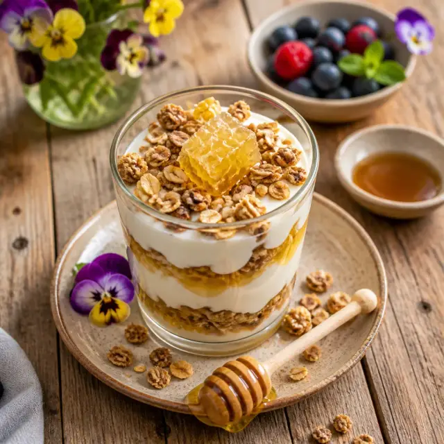 Pooh's Honey Pot Parfait with Hundred Acre Granola