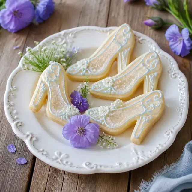 Glass Slipper Shortbread Cookies