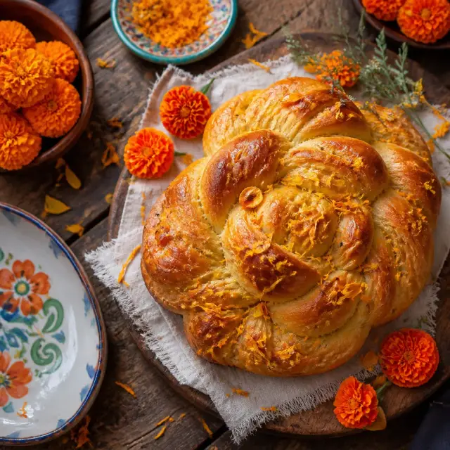 Mama Coco's Marigold Petal Sweet Bread