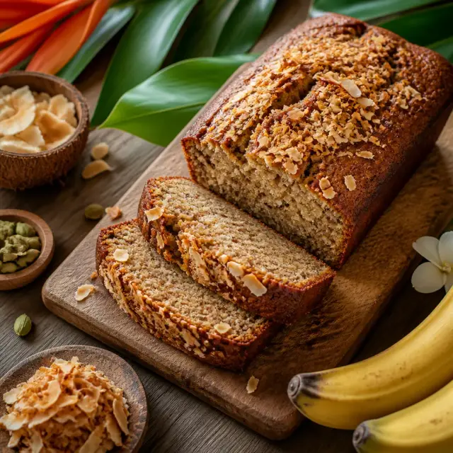 Jungle's Edge Banana Bread with Toasted Coconut