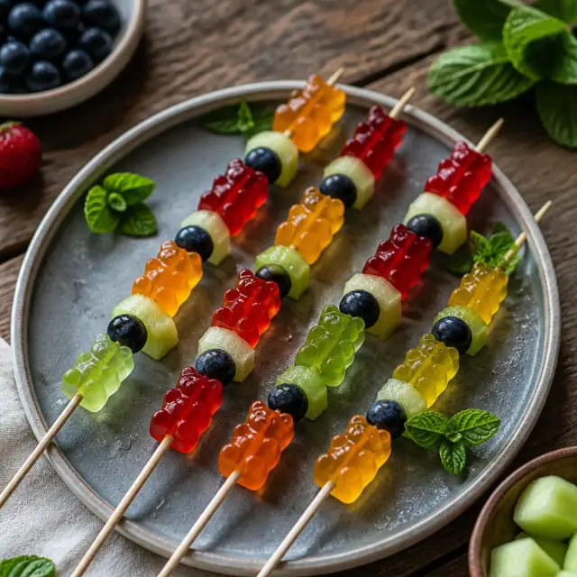 Jane's Gummy Bear 'Art' Skewers