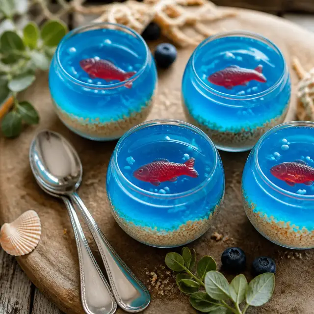 Darwin Fishbowl Blue Jello Cups