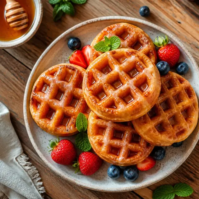Donkey's Delicious Waffle-Doffles with Honey Glaze