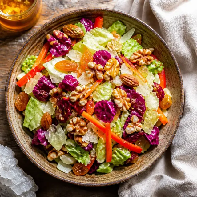 Crystal Cavern Crunch Salad with Amber Dressing