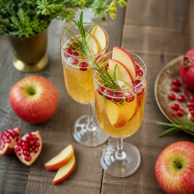 Sparkling Apple Cider Mocktail Toast