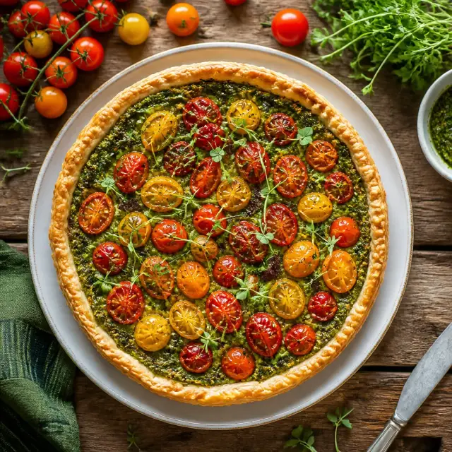 Pastoral Symphony Pesto & Sun-Kissed Tomato Tart