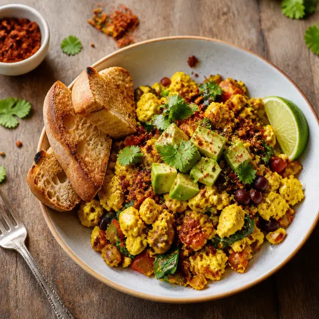 Turbo-Charged Tofu Scramble with Smoky Chorizo Dust