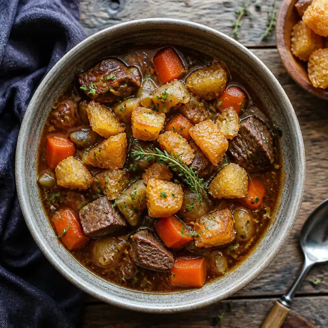Torgal's Loyal Stew with Crystal Shard Croutons