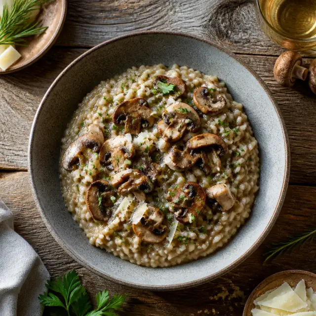 Master Chief's Mjolnir Mushroom Risotto