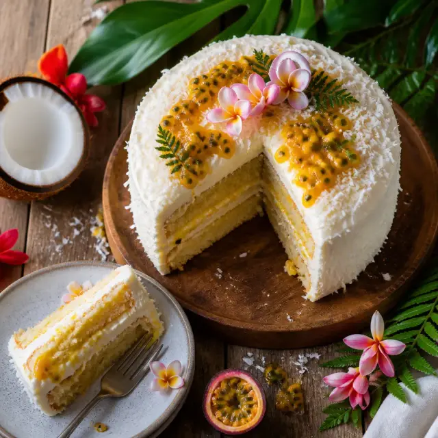 Heart of Te Fiti Coconut Cake
