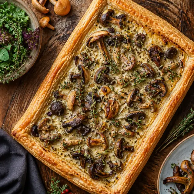 Winter Forest Forager's Mushroom & Herb Tart