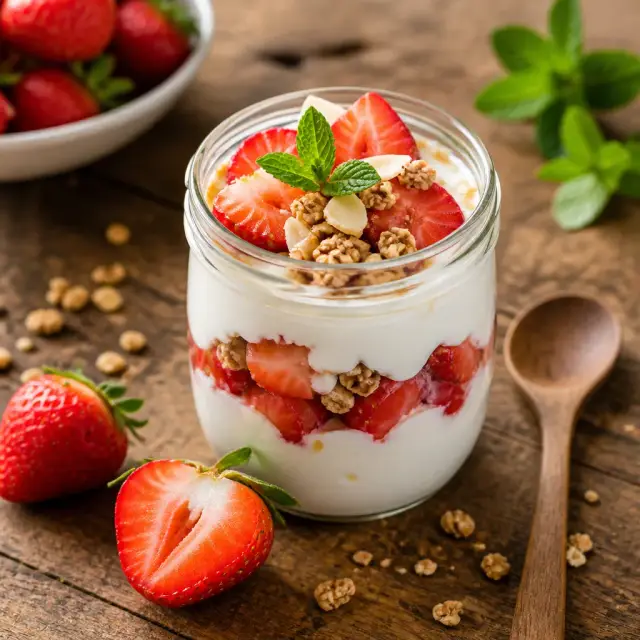 Dorm-Ready Strawberry Greek Yogurt Parfait