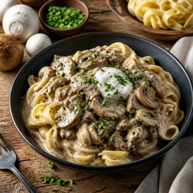 Mutt Williams' Motorcycle Mayhem Mushroom Stroganoff
