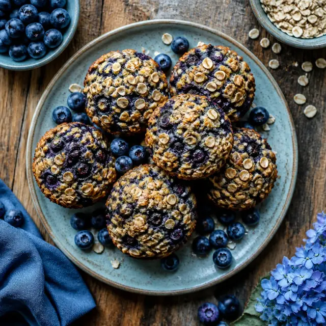 Sadness's "Blue Period" Blueberry Oat Muffins