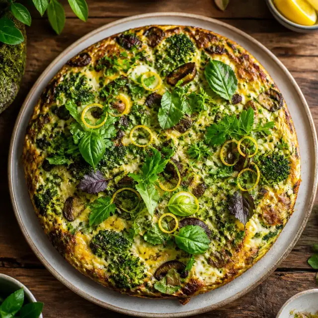 Jungle Canopy Frittata with Herb and Citrus Drizzle