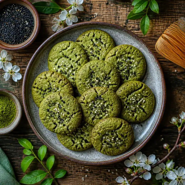 Zen Garden Matcha & Sesame Cookies