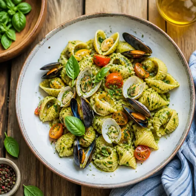 Portorosso Pesto Pasta with Sea-Inspired Shells