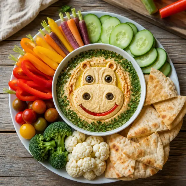 Gloria's 'Happy Hippo' Hummus Platter