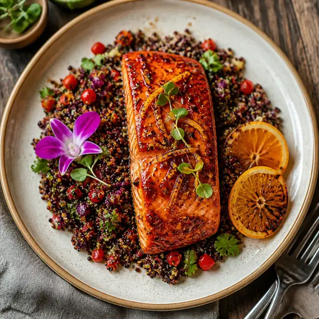Phoenix Force Fiery Salmon with Cosmic Quinoa