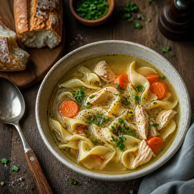 Aunt May's Comforting Chicken Noodle Soup