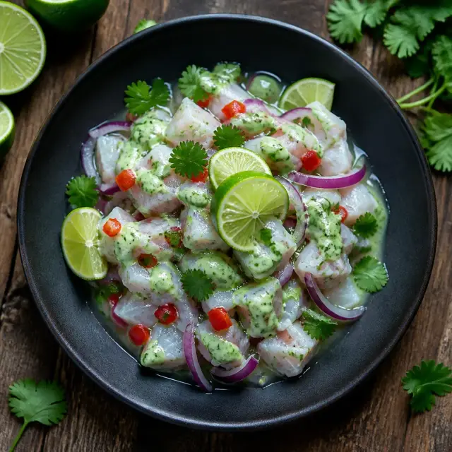 Sub-Zero's Cryomancer Ceviche with Frosty Cilantro-Lime Drizzle