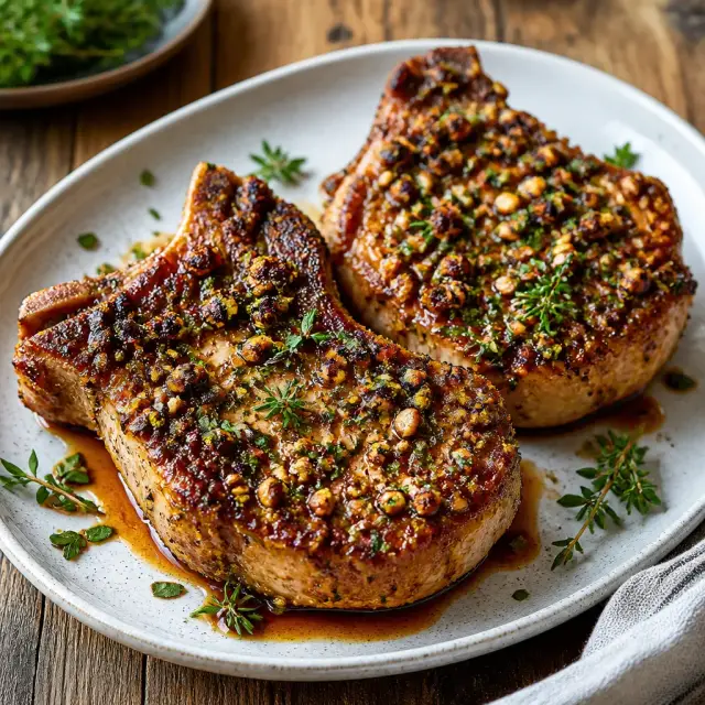 Spectacled Squirrel's Nutty Surprise Pork Chops