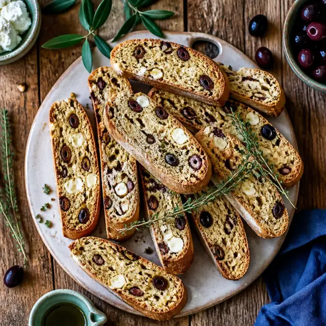 Ancient Greek Olive and Feta Biscotti