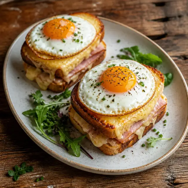Temporal Croque Madame Sandwiches