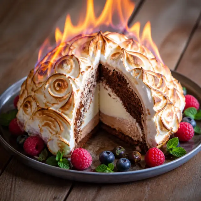 Benjamin Franklin Gates' Presidential Baked Alaska Ignition