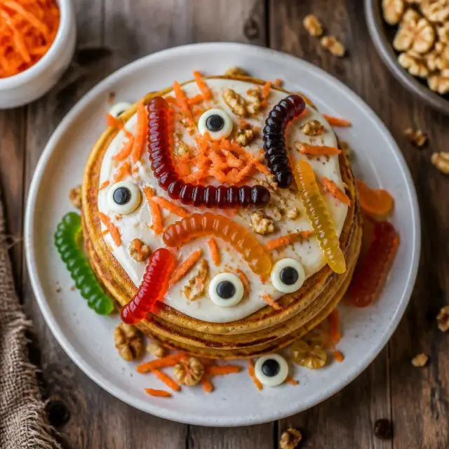 Creepy Crawler Carrot Cake Pancakes