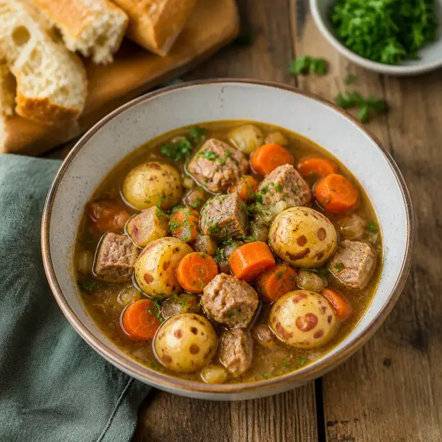 Pongo's Playful Pork and Spotted Potato Stew