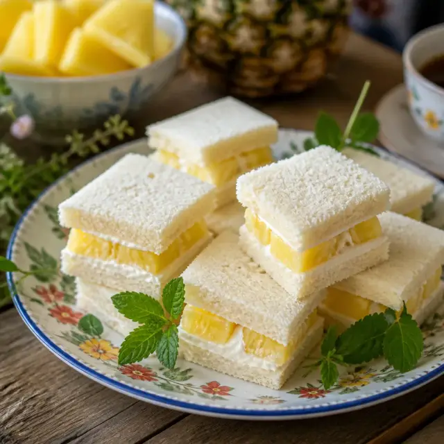 Pineapple and Cream Cheese Sandwich 'Snacks'
