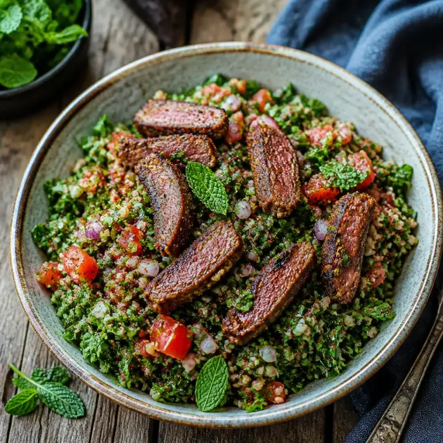 Temple Gate Tabouleh with Smoked Paprika Lamb