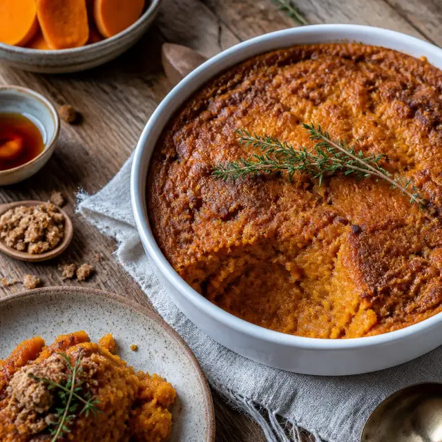 Grandmother Willow's Whispering Sweet Potato and Cornbread Pudding